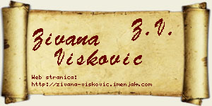Živana Višković vizit kartica